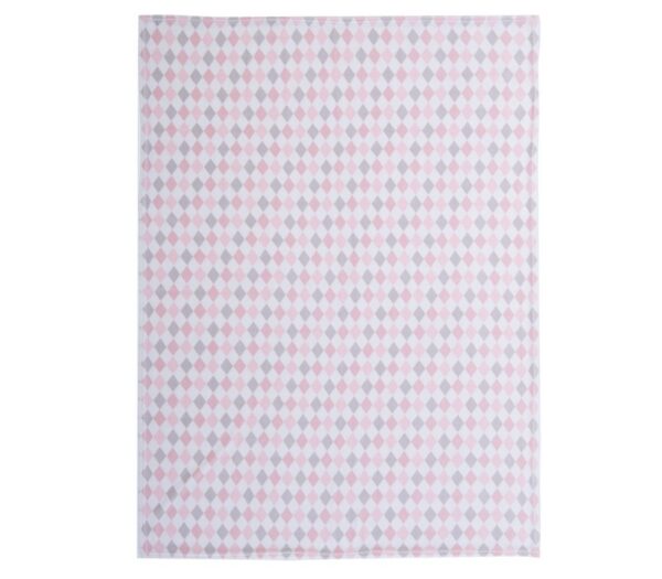 nef nef ΒΡΕΦΙΚΗ ΚΟΥΒΕΡΤΑ fleece ΚΟΥΝΙΑΣ sweet rhombus 110x150 036123 pink
