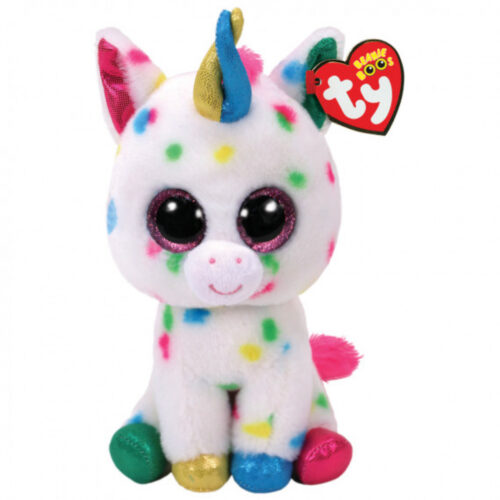 TY Beanie Boos Harmonie Λούτρινος Μονόκερος Λευκός 15Εκ.