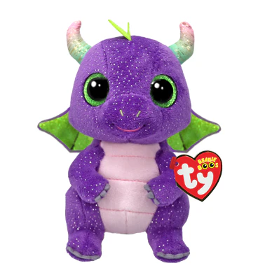 TY Beanie Boos Daphne Λούτρινο Δεινόσαυρος Μωβ 15Εκ