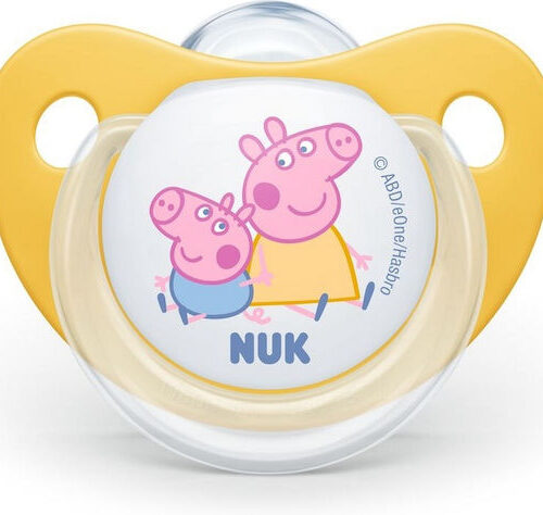 NUK Πιπίλα Σιλικόνης 6-18μ My First Peppa Pig Κίτρινο 1Τμχ