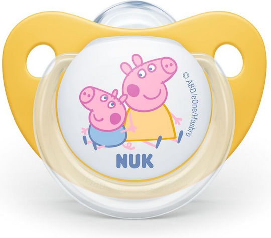 NUK Πιπίλα Σιλικόνης 6-18μ My First Peppa Pig Κίτρινο 1Τμχ