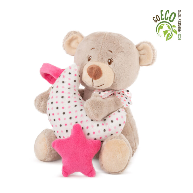 TEDSY TOYS Λούτρινο κρεμαστό μουσικό αρκουδάκι με αστέρι Φούξια