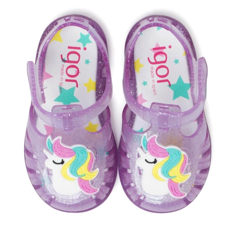 IGOR Παιδικά Πέδιλα Mauve Unicorn S10341-352 - Image 3