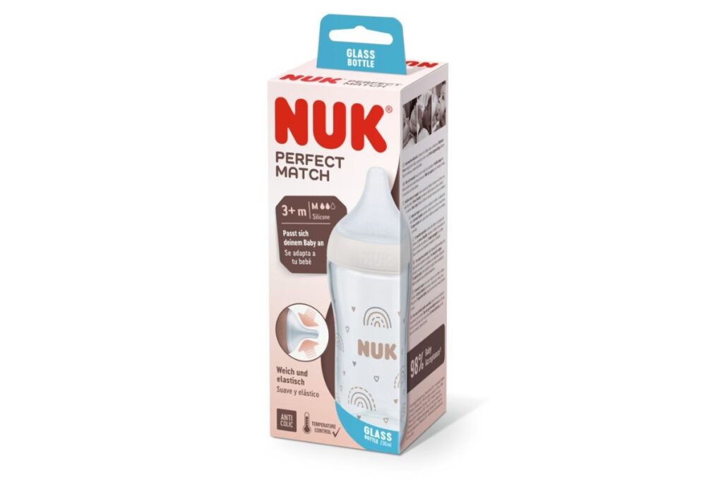 nuk ΜΠΙΜΠΕΡΟ perfect match ΓΥΑΛΙΝΟ 230ml (ΣΙΛΙΚ.) temp.control