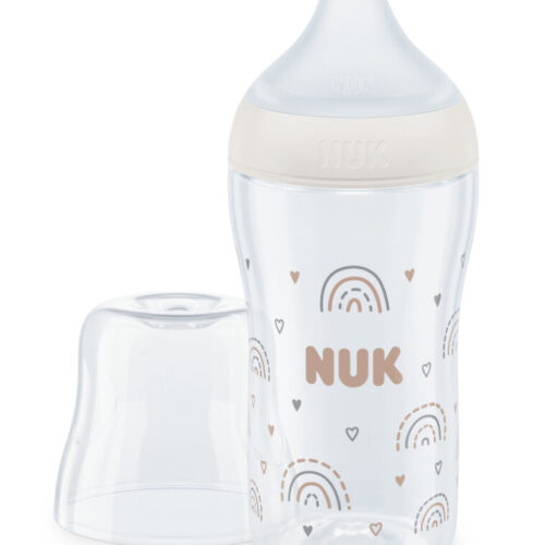 NUK ΜΠΙΜΠΕΡΟ PERFECT MATCH PP 260ml (ΣΙΛΙΚ.) TEMP.CONTROL RAINBOW