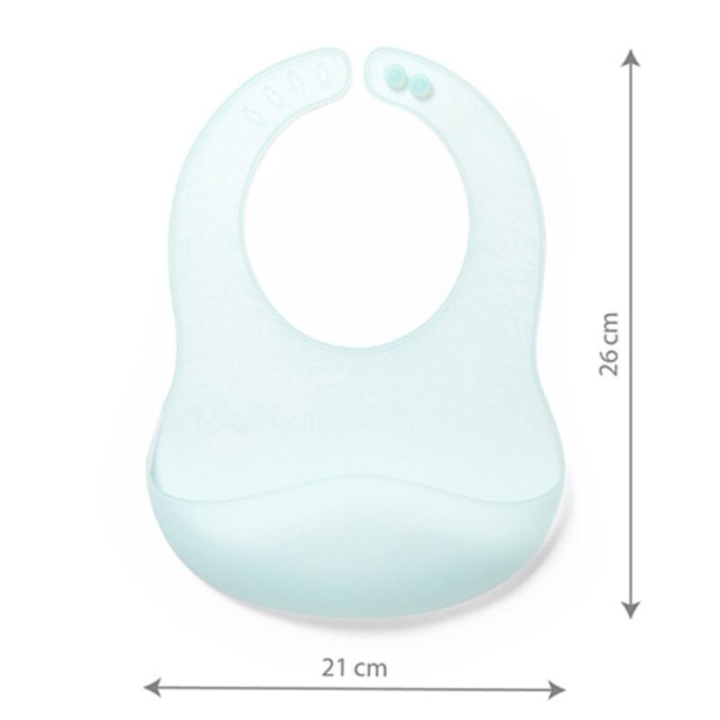 BabyOno: Σαλιάρα σιλικόνης 6m+ με θήκη περισυλλογής τροφίμων-Turquoise Κωδ: BN1598/01 - Image 6