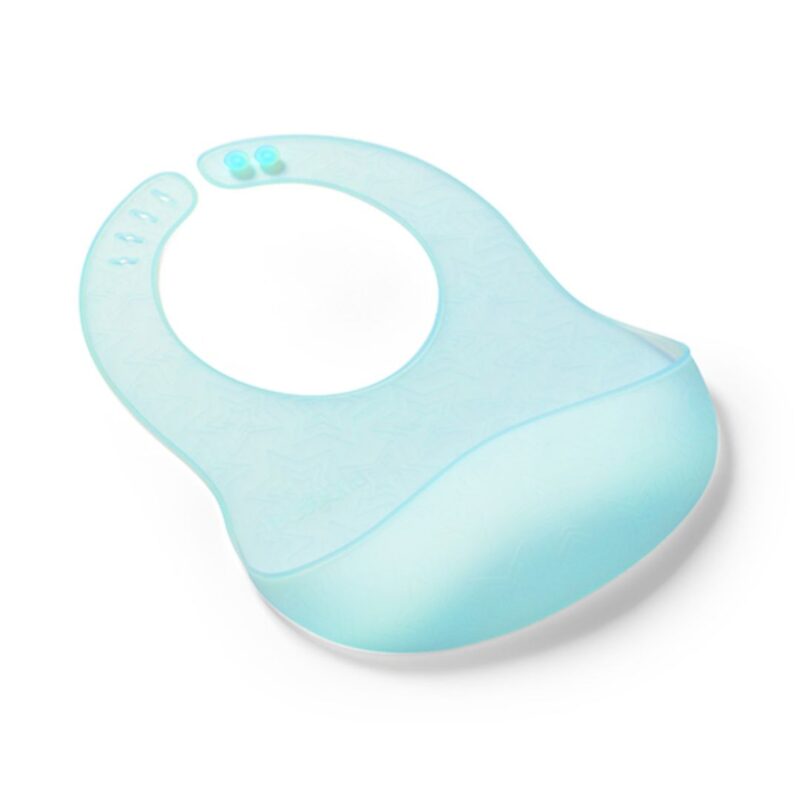BabyOno: Σαλιάρα σιλικόνης 6m+ με θήκη περισυλλογής τροφίμων-Turquoise Κωδ: BN1598/03 - Image 6