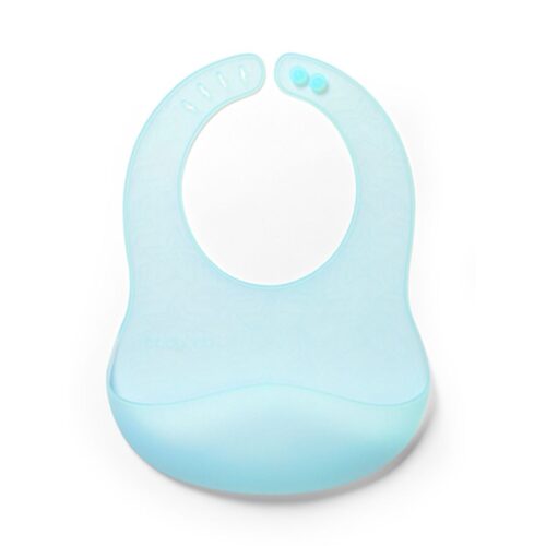 BabyOno: Σαλιάρα σιλικόνης 6m+ με θήκη περισυλλογής τροφίμων-Turquoise Κωδ: BN1598/03