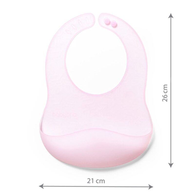 BabyOno: Σαλιάρα σιλικόνης 6m+ με θήκη περισυλλογής τροφίμων-Pink Κωδ: BN1598/02 - Image 6