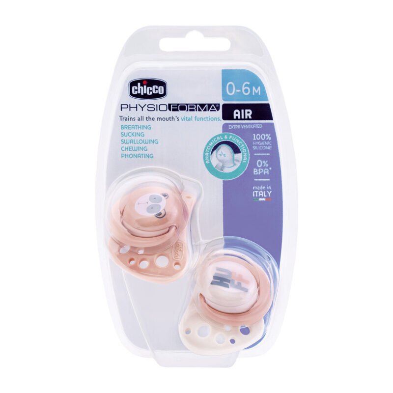 CHICCO Air PhysioForma Μπεζ - Ροζ Για 0-6 Μηνών 2τμχ - Image 2