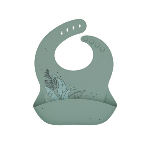 Kikka Boo Σαλιάρα Σιλικόνης Platinum Flora Sage 31302050038