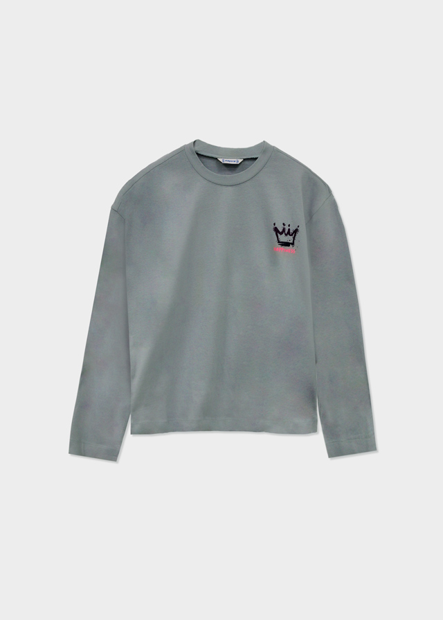 mayoral Μπλουζα μακρυμανικη oversize 15 7025 26 βεραμαν