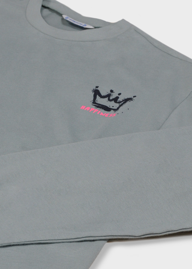 mayoral Μπλουζα μακρυμανικη oversize 15 7025 26 βεραμαν