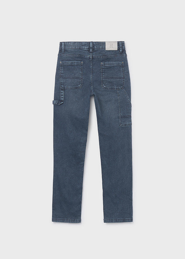 mayoral Παντελονι soft denim worker 15 7558 24 μαυρο μπλε