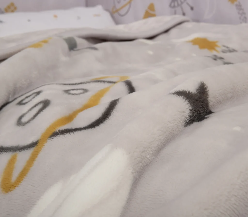 nef nef homeware Βρεφική κουβέρτα κούνιας my universe grey 100Χ140 038144