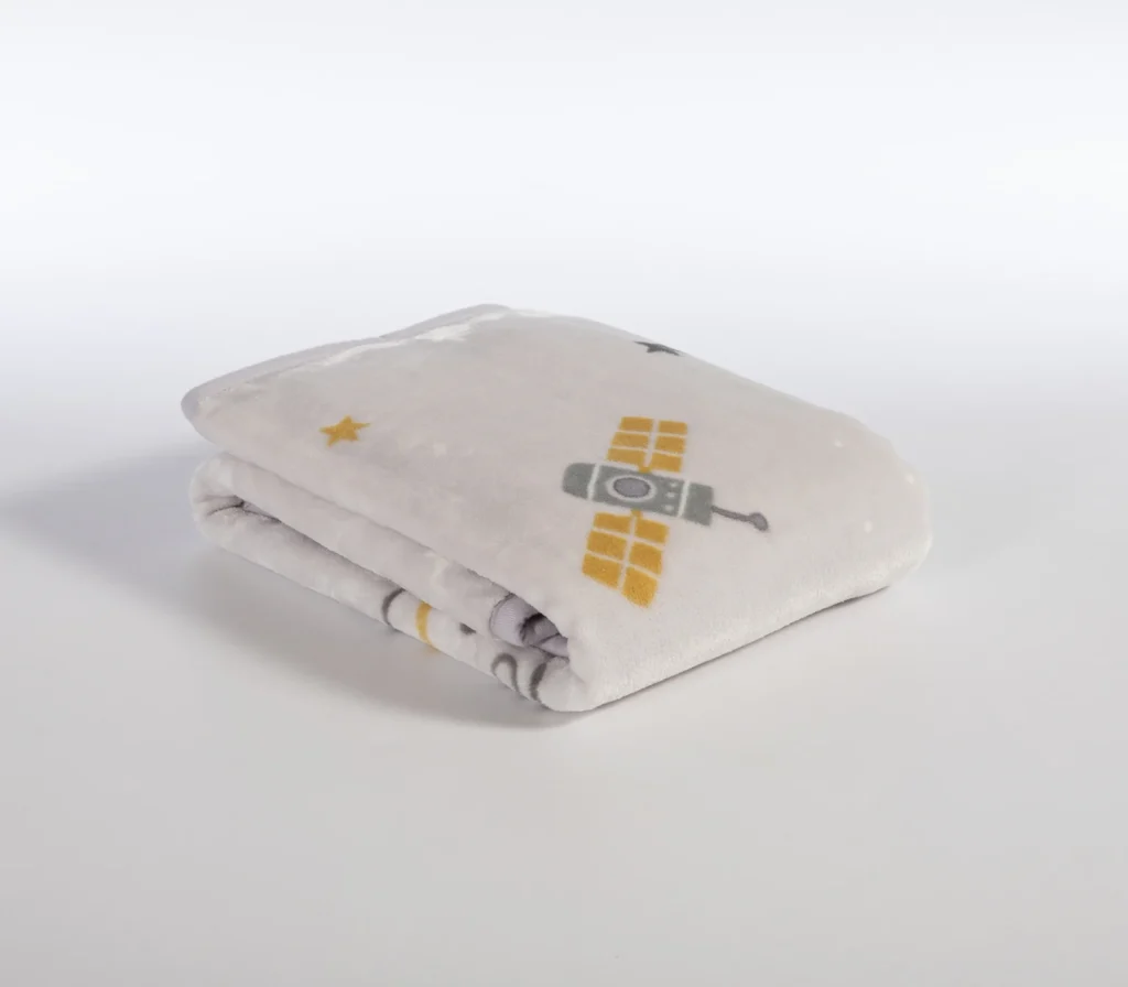 nef nef homeware Βρεφική κουβέρτα κούνιας my universe grey 100Χ140 038144