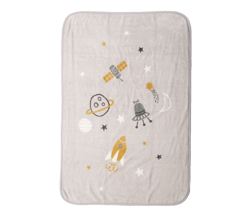 nef nef homeware Βρεφική κουβέρτα αγκαλιάς my universe grey 75x100 038143