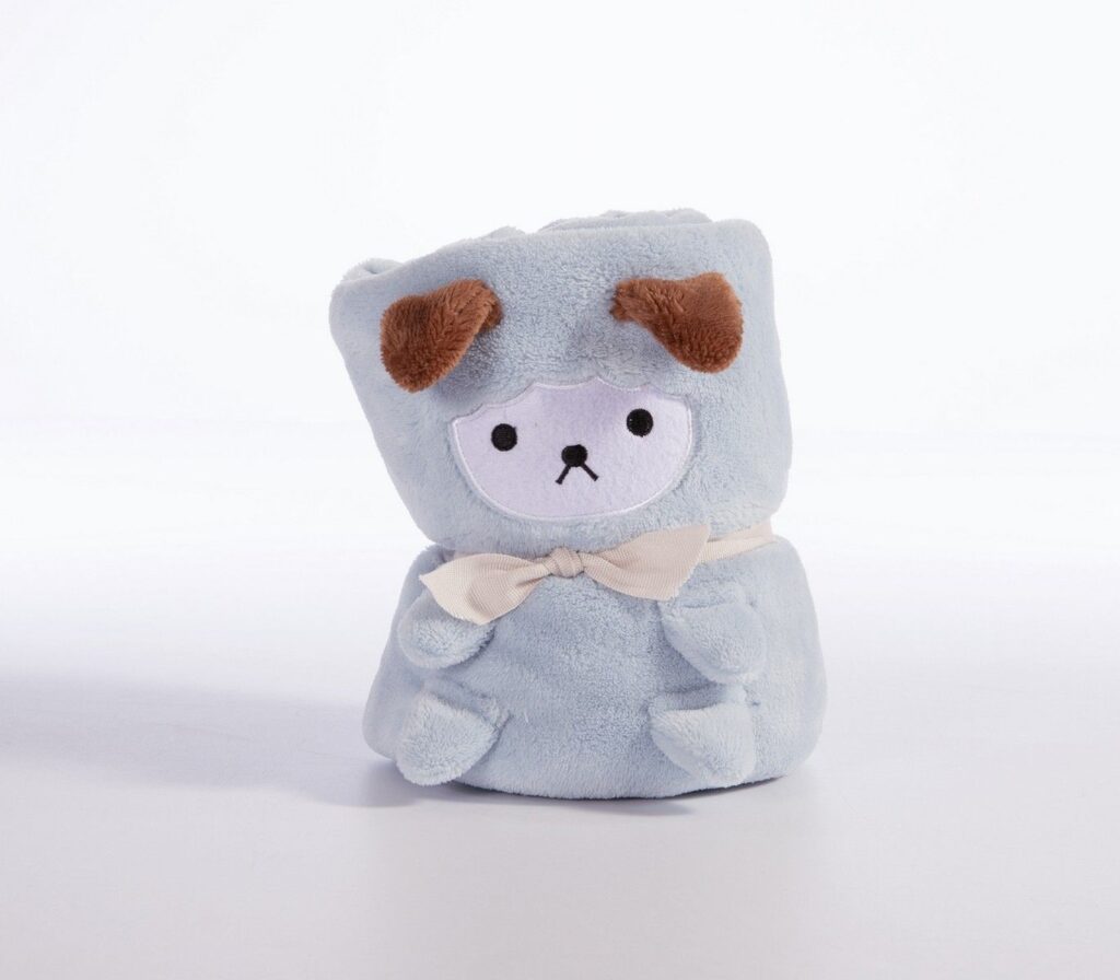 nef nef homeware Κουβέρτα fleece αγκαλιάς lovely sheep blue