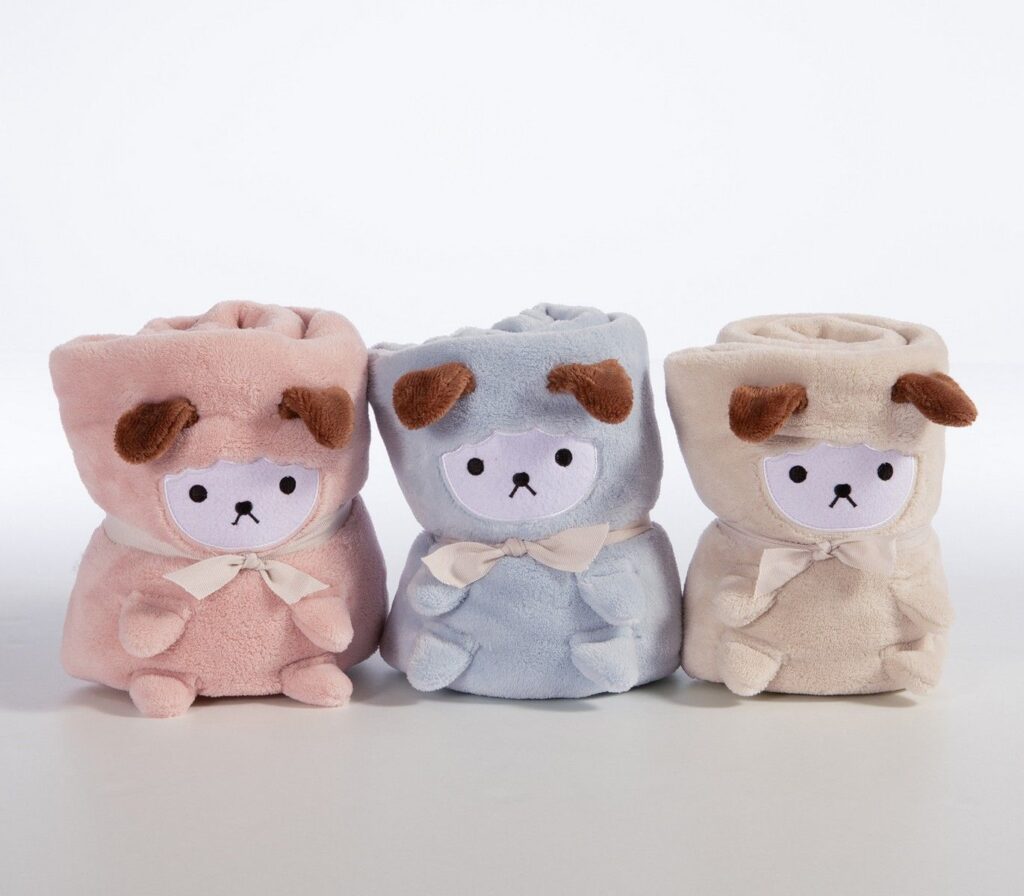 nef nef homeware Κουβέρτα fleece αγκαλιάς lovely sheep pink