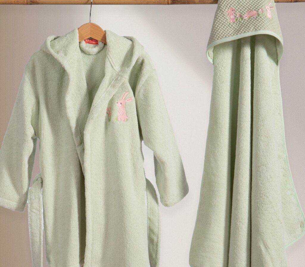 nef nef homeware Μπουρνούζι κάπα country bunny mint 038821