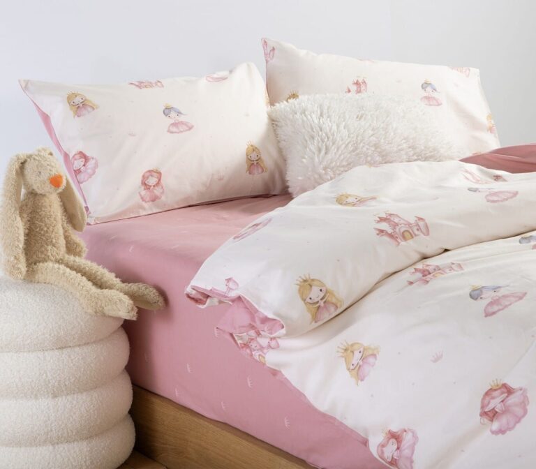 nef nef homeware Παιδικά σεντόνια μονά σετ our princess cream 038446