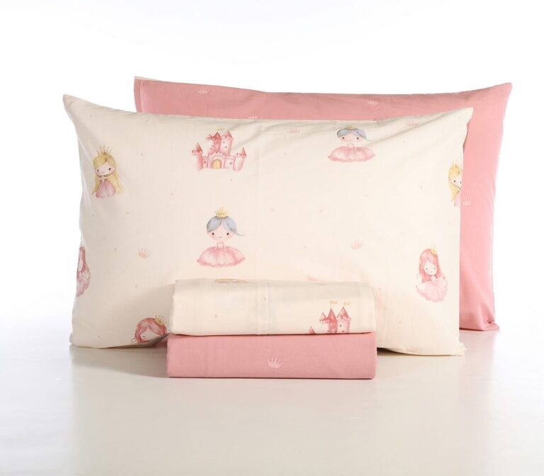 nef nef homeware Παιδικά σεντόνια μονά σετ our princess cream 038446