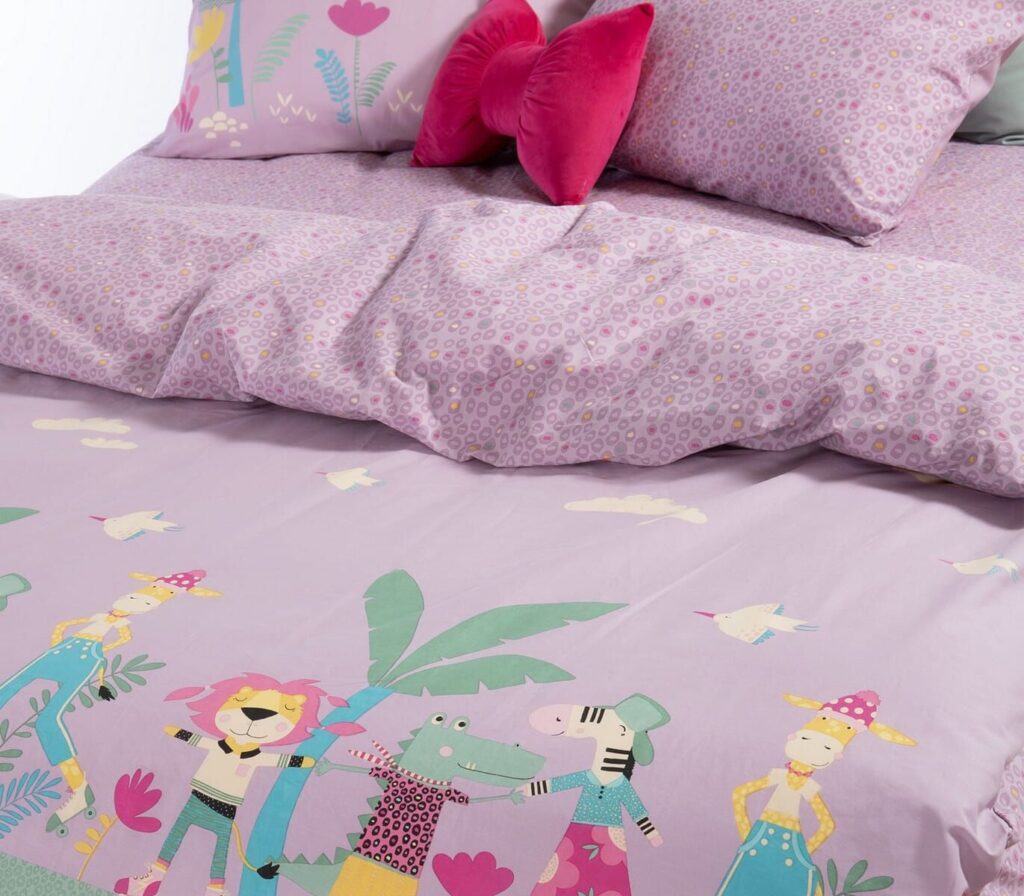 nef nef homeware Παιδικά σεντόνια μονά σετ roller friends purple 038447