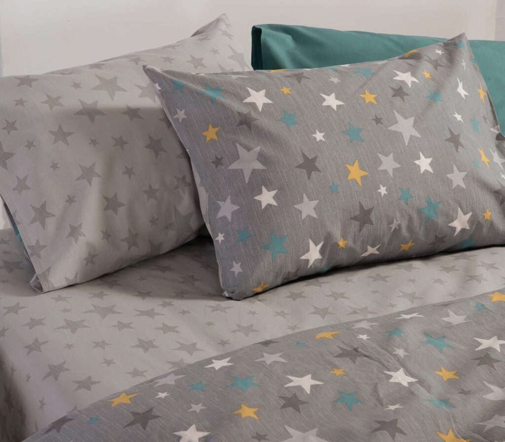 nef nef homeware Παιδικά σεντόνια μονά σετ stars above grey 038448