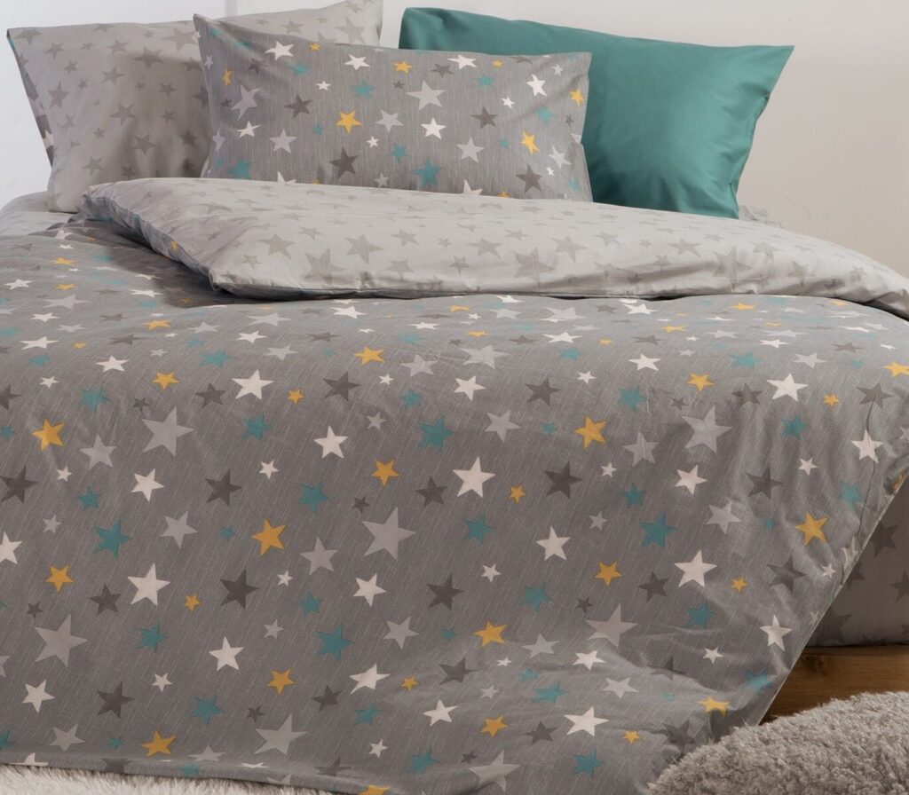 nef nef homeware Παιδικά σεντόνια μονά σετ stars above grey 038448