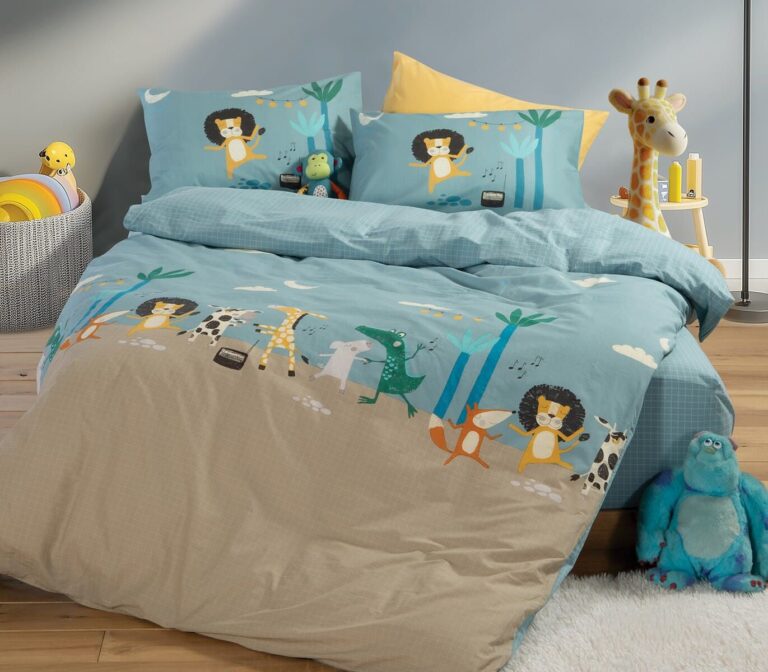 nef nef homeware Παιδικά σεντόνια μονά σετ wild dance blue 038450