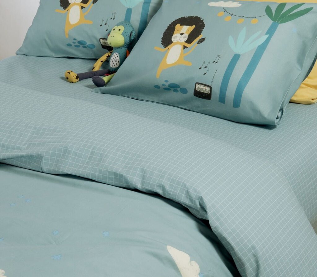 nef nef homeware Παιδικά σεντόνια μονά σετ wild dance blue 038450