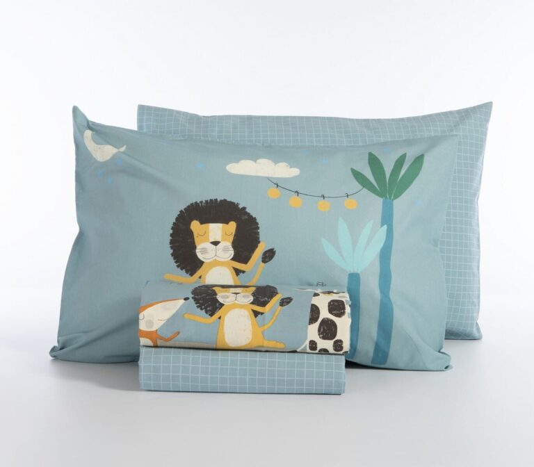 nef nef homeware Παιδικά σεντόνια μονά σετ wild dance blue 038450