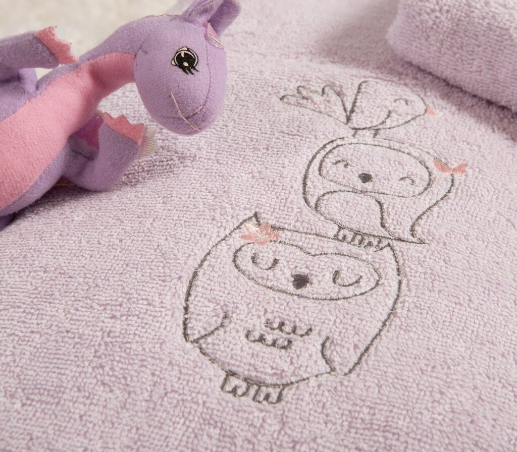 nef nef homewear Παιδικές πετσέτες σετ 2τμχ best friends lavender 038829