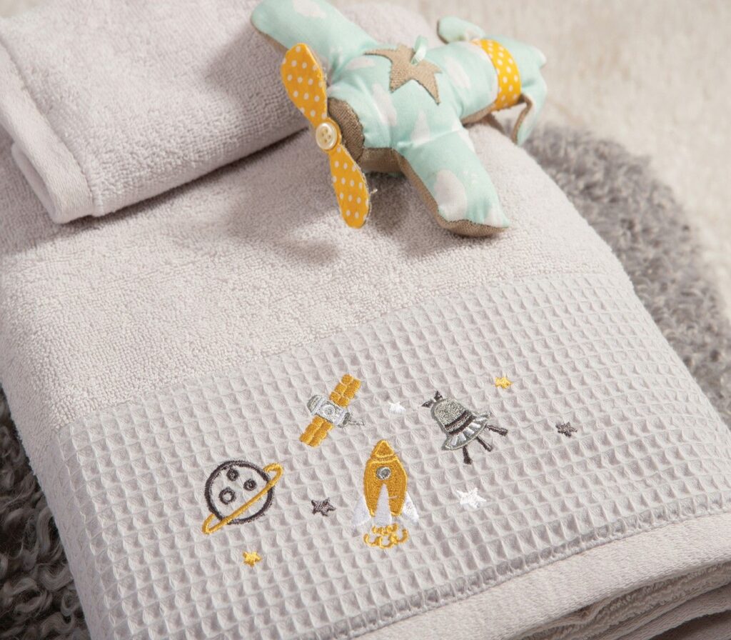 nef nef homewear Παιδικές πετσέτες σετ 2τμχ my universe cloud 038832