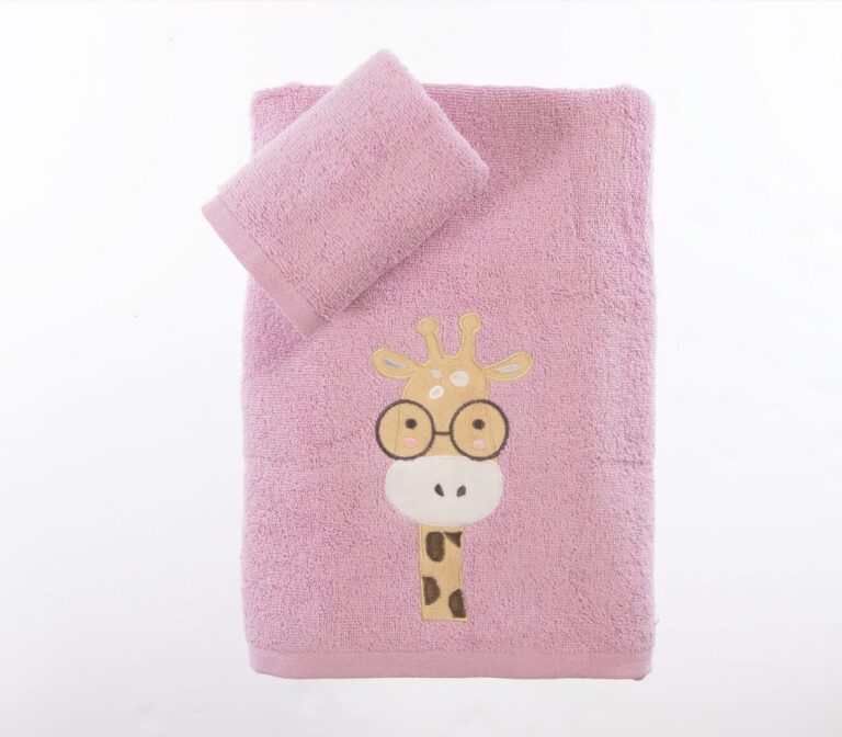 nef nef homewear Παιδικές πετσέτες σετ 2τμχ roller friends mauve 038774