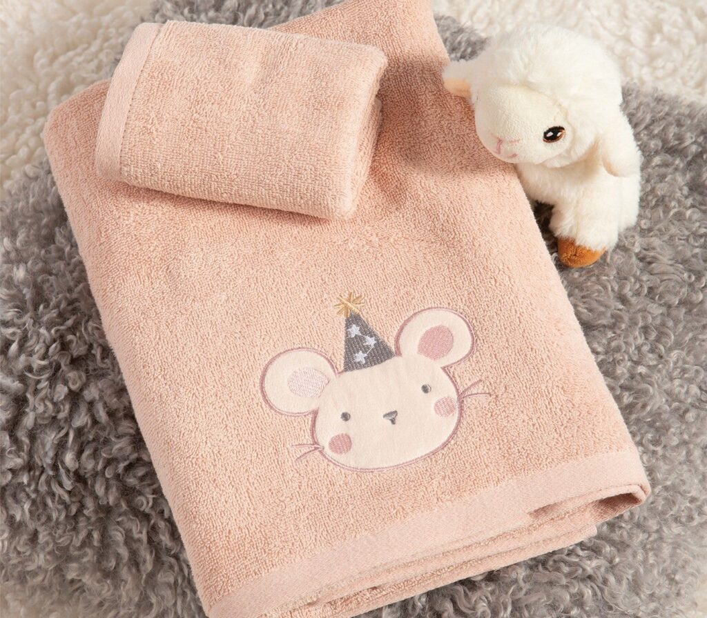nef nef homewear Παιδικές πετσέτες σετ 2τμχ special party pink 038826