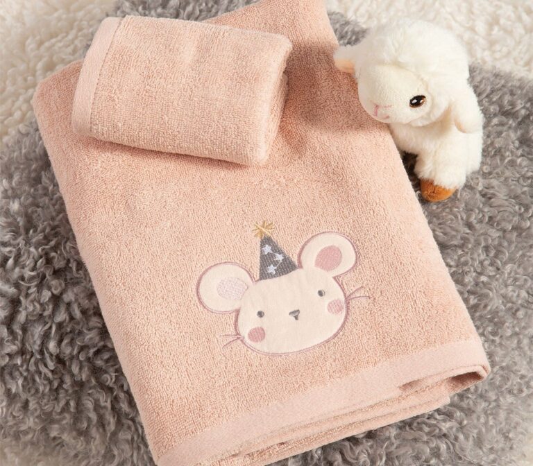 nef nef homewear Παιδικές πετσέτες σετ 2τμχ special party pink 038826