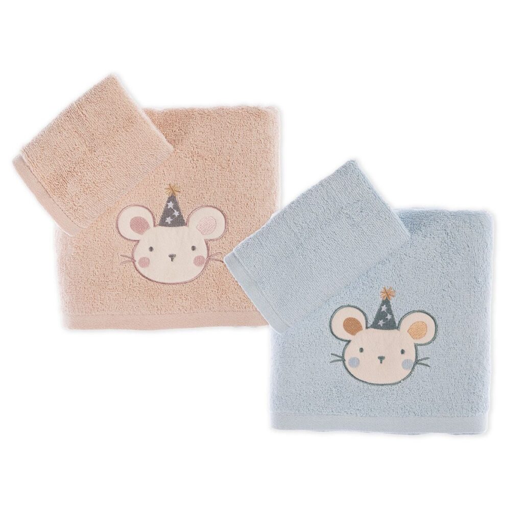 nef nef homewear Παιδικές πετσέτες σετ 2τμχ special party pink 038826