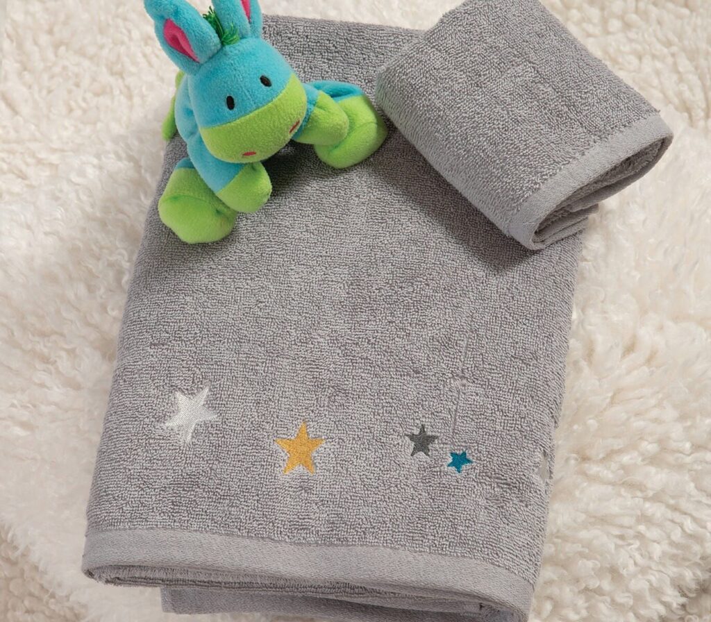nef nef homewear Παιδικές πετσέτες σετ 2τμχ stars above grey 038773