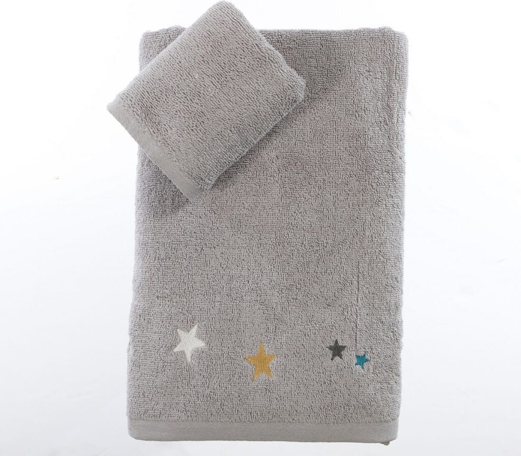 nef nef homewear Παιδικές πετσέτες σετ 2τμχ stars above grey 038773