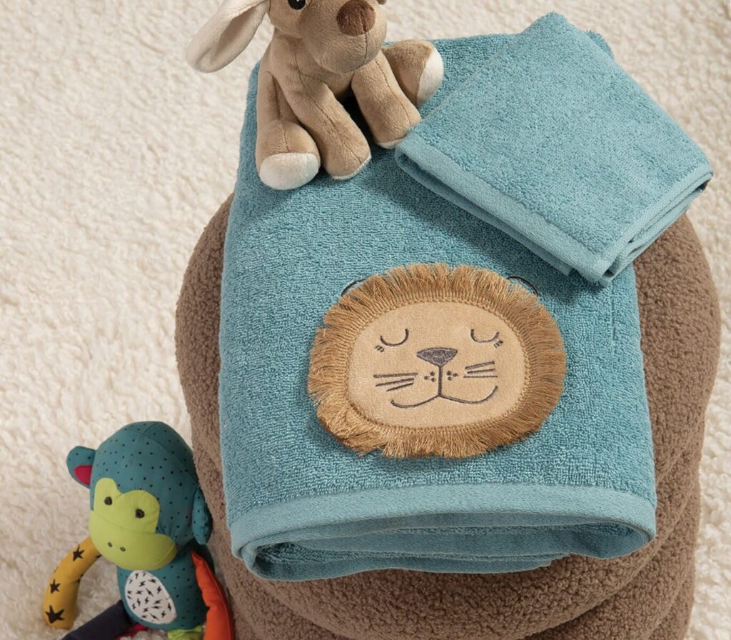 nef nef homewear Παιδικές πετσέτες σετ 2τμχ wild dance petrol 038771