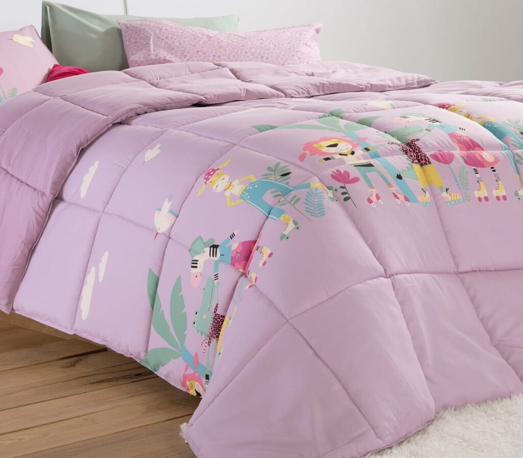 nef nef homeware Παιδικό πάπλωμα μονό roller friends lilac 038319