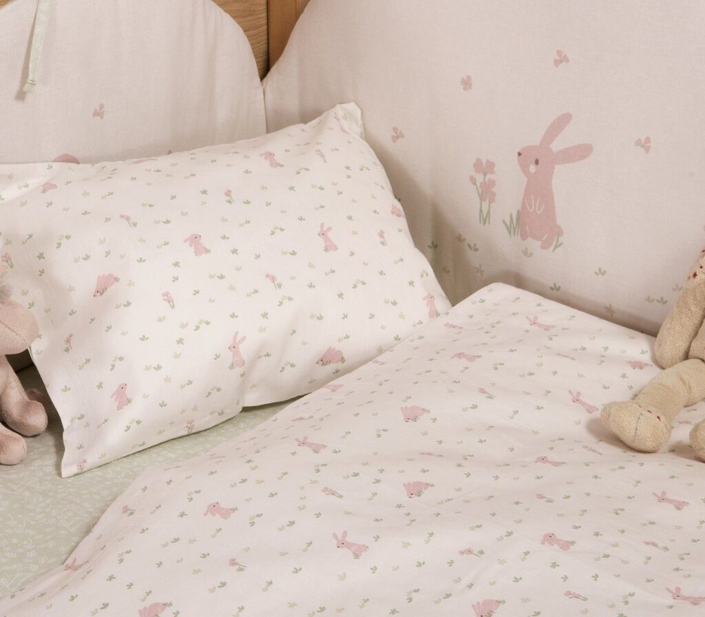 nef nef homeware Πάντα κούνιας country bunny ecru mint 038248