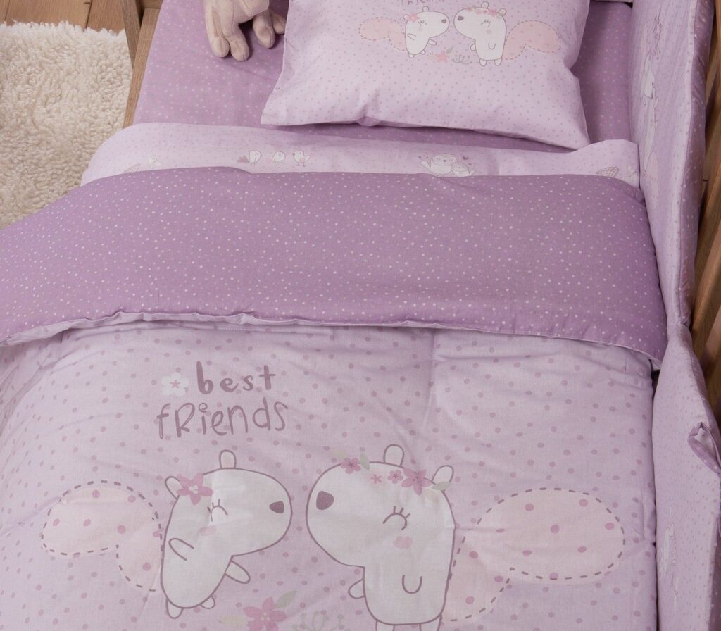 nef nef homeware Πάπλωμα κούνιας best friends lilac 038245