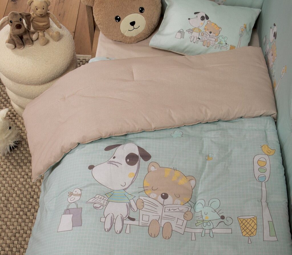 nef nef homeware Πάπλωμα κούνιας life in the city aqua 038244