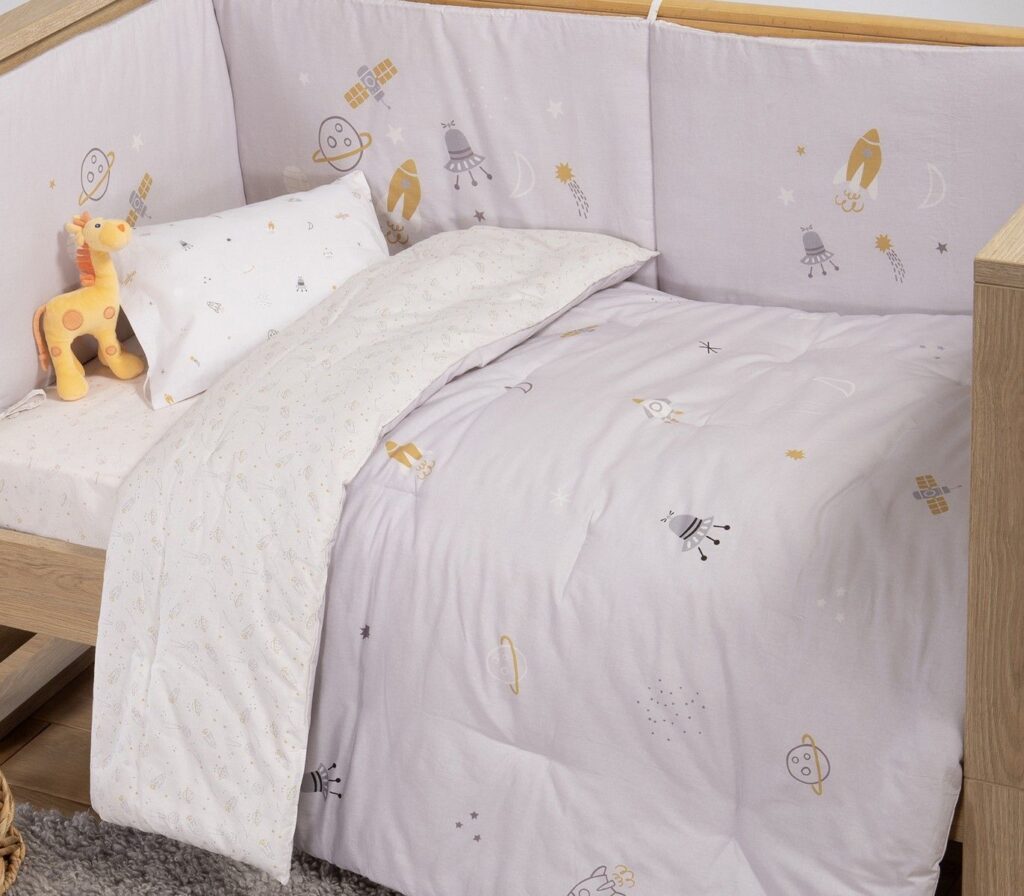 nef nef homeware Πάπλωμα κούνιας my universe grey 038246