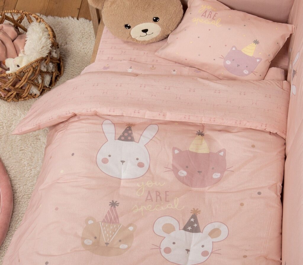 nef nef homeware Πάπλωμα κούνιας best friends lilac 038245 (Αντιγραφή)