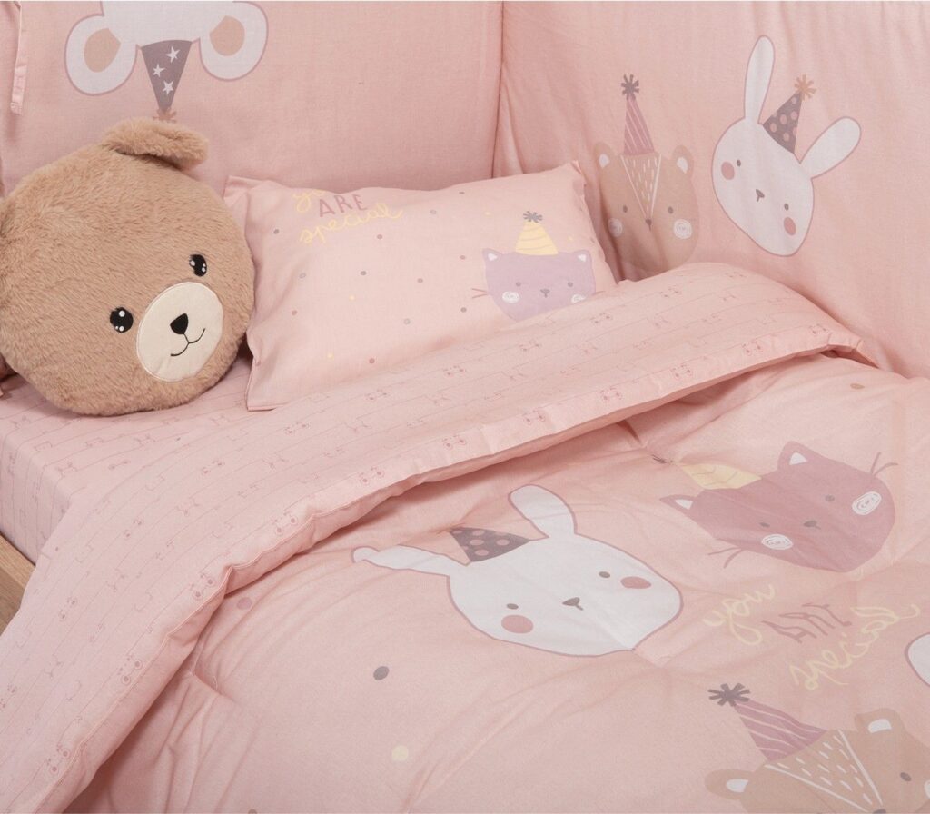 nef nef homeware Πάπλωμα κούνιας best friends lilac 038245 (Αντιγραφή)