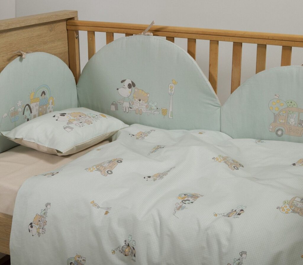 nef nef homewear Σεντόνια κούνιας σετ life in the city aqua 038236