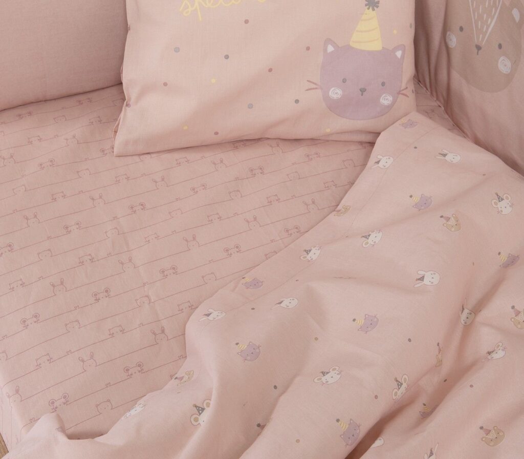 nef nef homewear Σεντόνια κούνιας σετ special party pink 038239